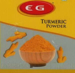 EG TURMERIC POWDER (and logo) trademark logo