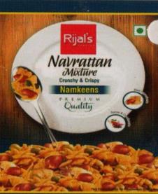 RIJAL'S NAVARATTAN MIXTURE CRUNCHY & CRISPY NAMKEENS (and logo) trademark logo