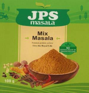 JPS MIX MASALA (and logo) trademark logo