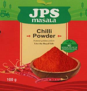 JPS CHILLI POWDER (and logo) trademark logo