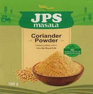 JPS CORIANDER POWDER (and logo) trademark logo