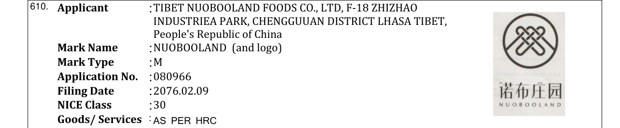 Original bulletin entry for NUOBOOLAND (and logo)