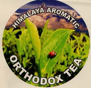 HIMALAYA AROMATIC ORTHODOX TEA (and logo) trademark logo