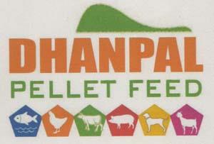 DHANPAL PELLET FEED (and logo) trademark logo
