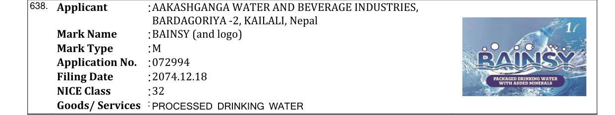 Original bulletin entry for BAINSY (and logo)