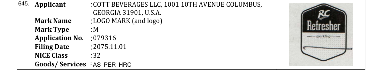 Original bulletin entry for LOGO MARK (and logo)