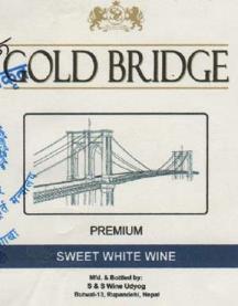 GOLD BRIDGE PREMIUM SWEET WHITE WINE (and logo) trademark logo