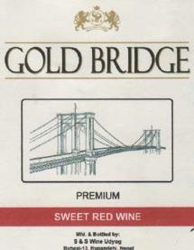 GOLD BRIDGE PREMIUM SWEET RED WINE (and logo) trademark logo