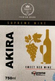 AKIRA SWEET RED WINE (and logo) trademark logo