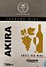 AKIRA SWEET RED WINE (and logo) trademark logo