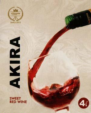 AKIRA SWEET RED WINE (and logo) trademark logo