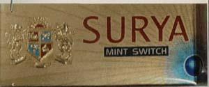 SURYA MINT SWITCH (and logo) trademark logo