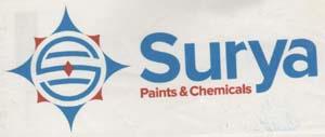 SURYA PAINTS & CHEMICALS (and logo) trademark logo
