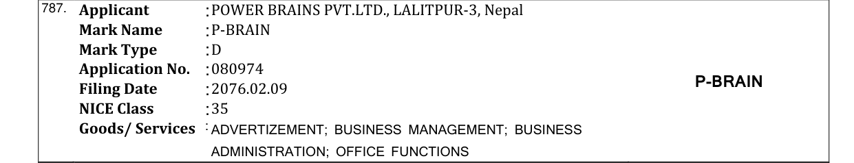 Original bulletin entry for P-BRAIN