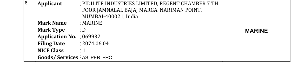 Original bulletin entry for MARINE