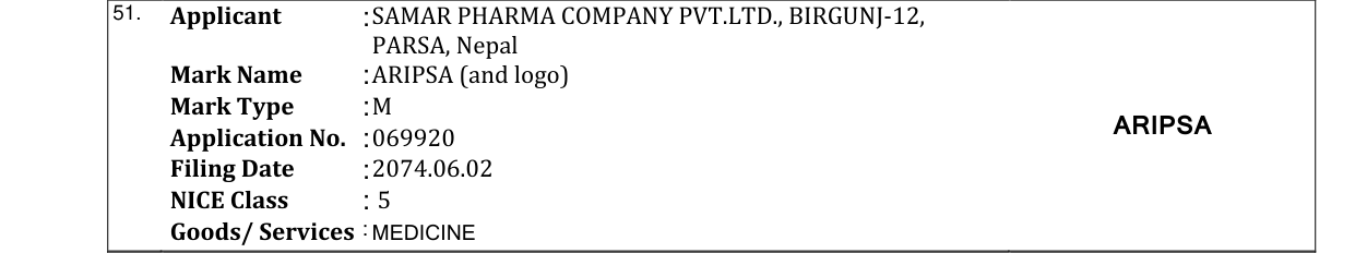 Original bulletin entry for ARIPSA (and logo)