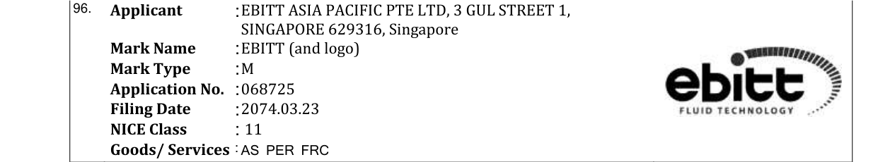 Original bulletin entry for EBITT (and logo)