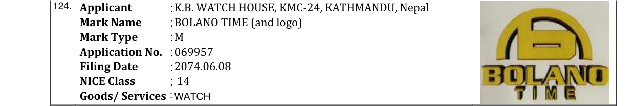 Original bulletin entry for BOLANO TIME (and logo)