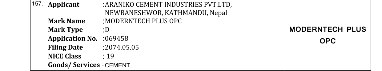 Original bulletin entry for MODERNTECH PLUS OPC
