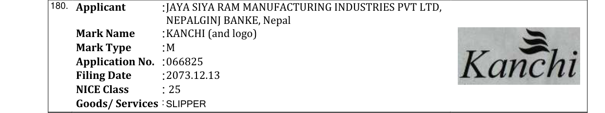 Original bulletin entry for KANCHI (and logo)