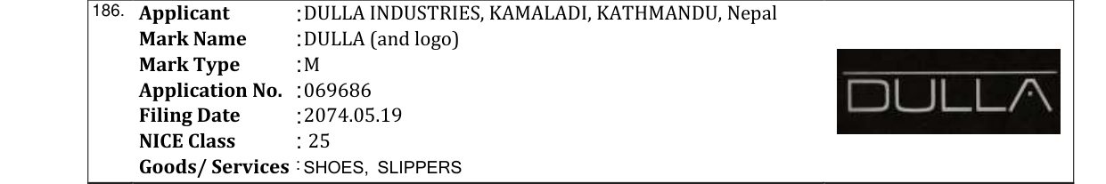 Original bulletin entry for DULLA (and logo)
