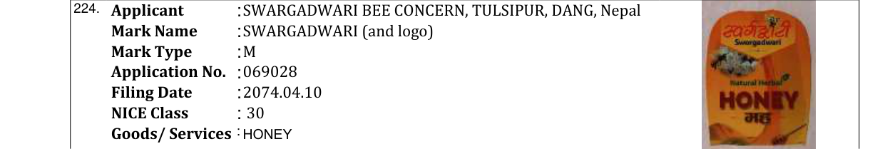 Original bulletin entry for SWARGADWARI (and logo)