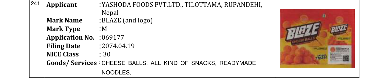 Original bulletin entry for BLAZE (and logo)