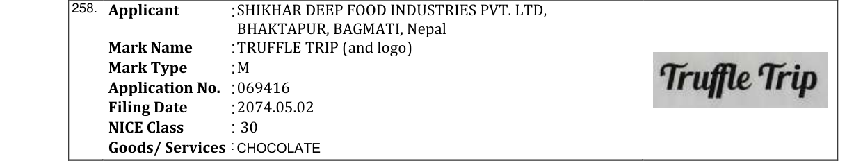 Original bulletin entry for TRUFFLE TRIP (and logo)