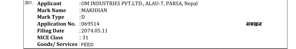 Original bulletin entry for MAKHHAN