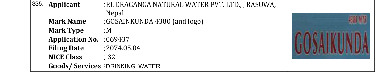 Original bulletin entry for GOSAINKUNDA 4380 (and logo)