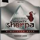 MIGHTY SHERPA HIMALAYAN BEER PREMIUM STRONG (and logo) trademark logo