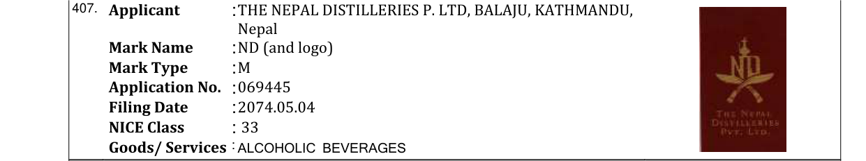 Original bulletin entry for ND (and logo)