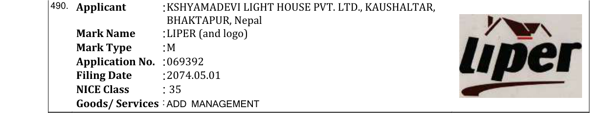 Original bulletin entry for LIPER (and logo)
