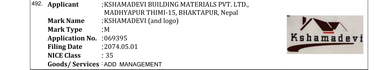 Original bulletin entry for KSHAMADEVI (and logo)
