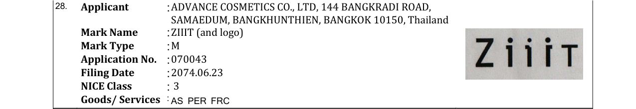 Original bulletin entry for ZIIIT (and logo)