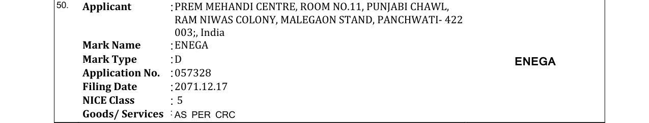 Original bulletin entry for ENEGA