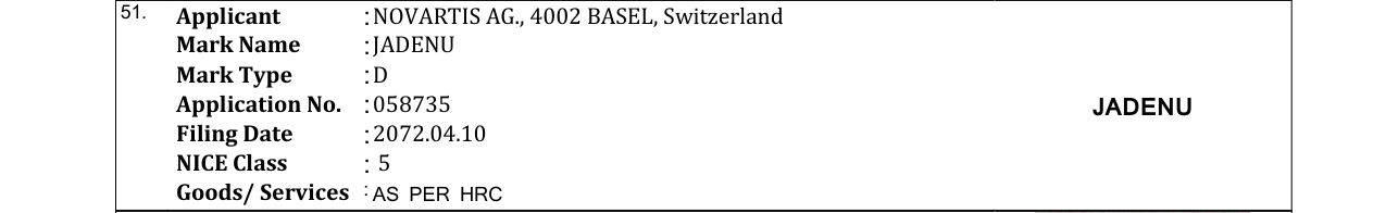 Original bulletin entry for JADENU