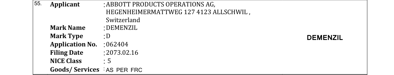 Original bulletin entry for DEMENZIL