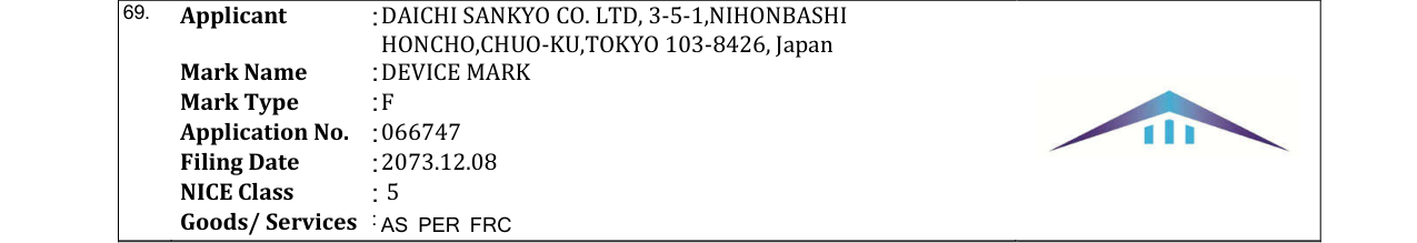 Original bulletin entry for DEVICE MARK