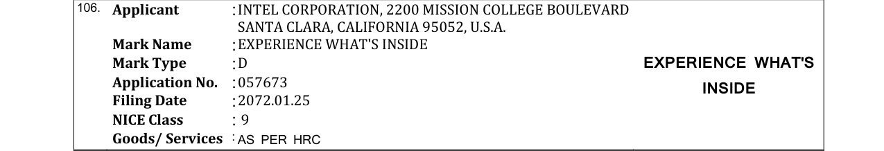 Original bulletin entry for EXPERIENCE WHAT'S INSIDE