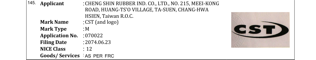 Original bulletin entry for CST (and logo)