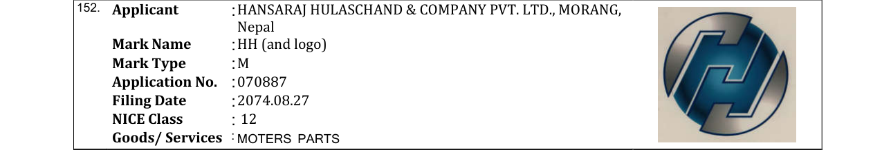 Original bulletin entry for HH (and logo)