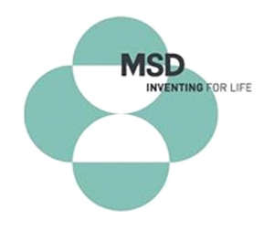 MSD INVENTING FOR LIFE ON CORPORATE LOGO (and logo) trademark logo
