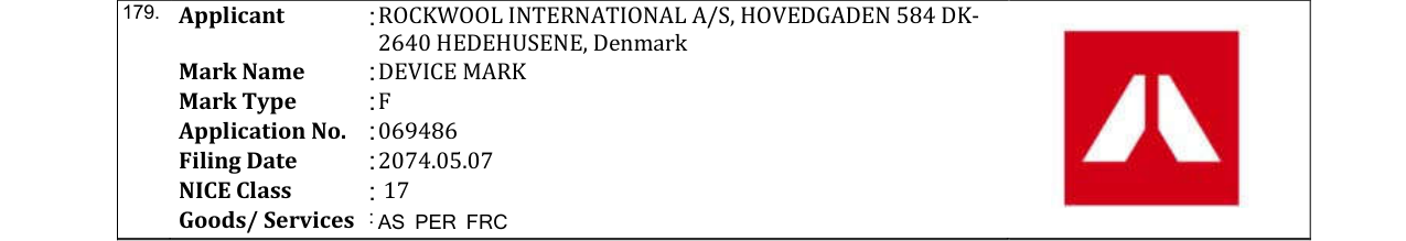 Original bulletin entry for DEVICE MARK