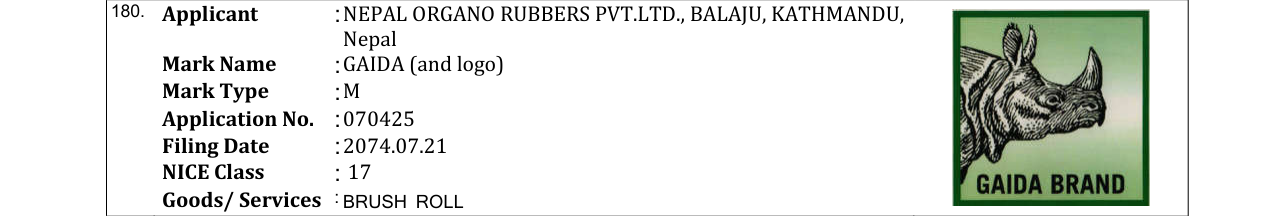Original bulletin entry for GAIDA (and logo)