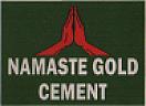 NAMASTE GOLD CEMENT (and logo) trademark logo