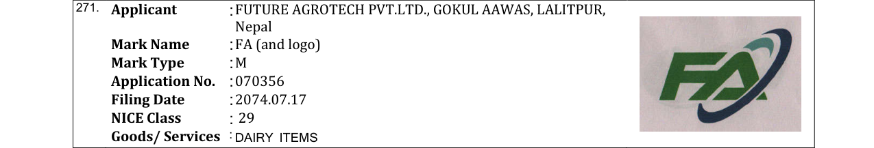Original bulletin entry for FA (and logo)