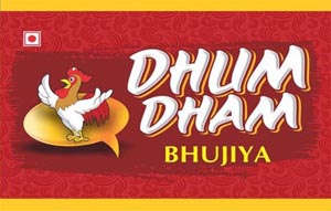 DHUM DHAM BHUJIYA (and logo) trademark logo