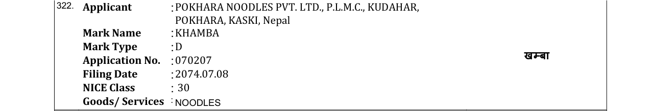 Original bulletin entry for KHAMBA