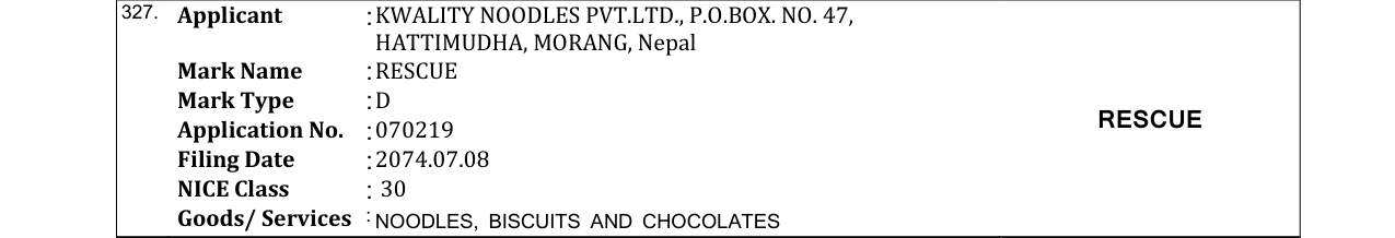Original bulletin entry for RESCUE
